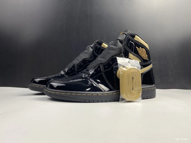 ‘black UrbanStyle 1237 patent gold’ high air 555088- jordan 1 og 0101